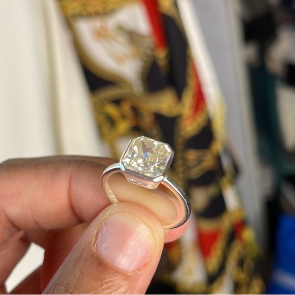 Moissanite Ring 3 Ct 925 Silver - Picture 5 of 14